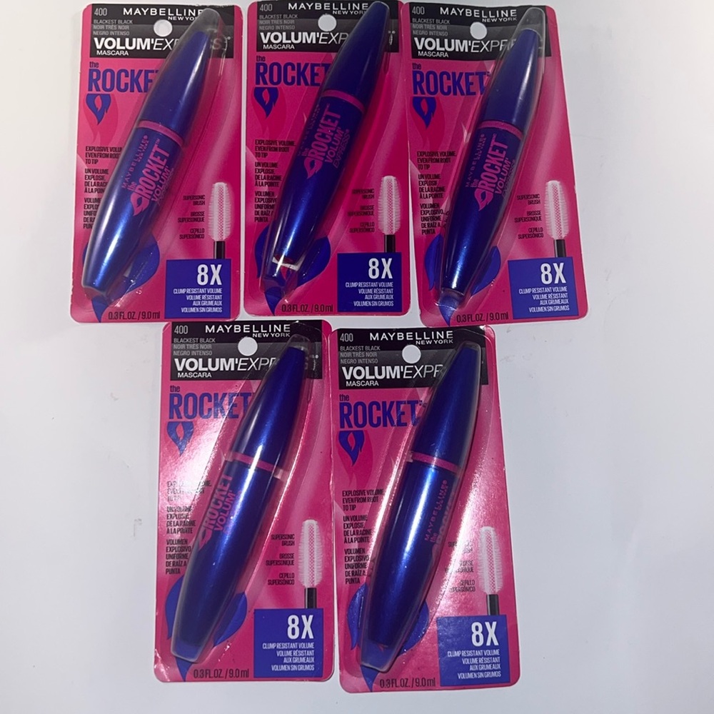 Five Maybelline Mascara Blackest Black 400